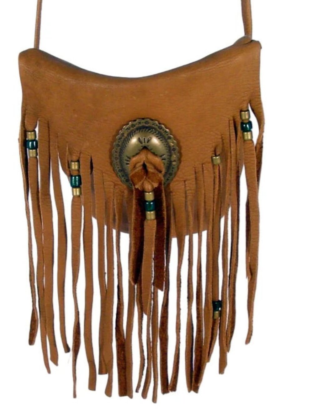 HANDMADE Small Deerskin Leather Fringe Western Shoulder Bag Pouch